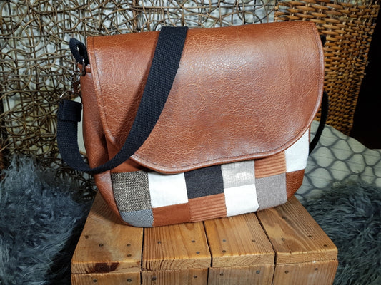 Sac Patchwork marron