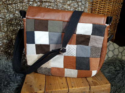 Sac Patchwork marron