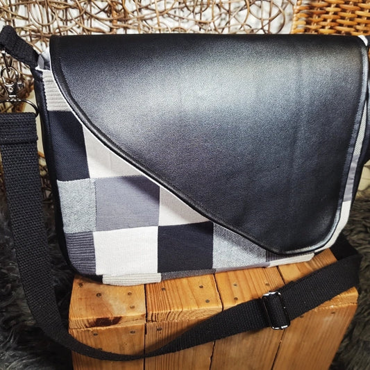 Sac Patchwork gris & noir